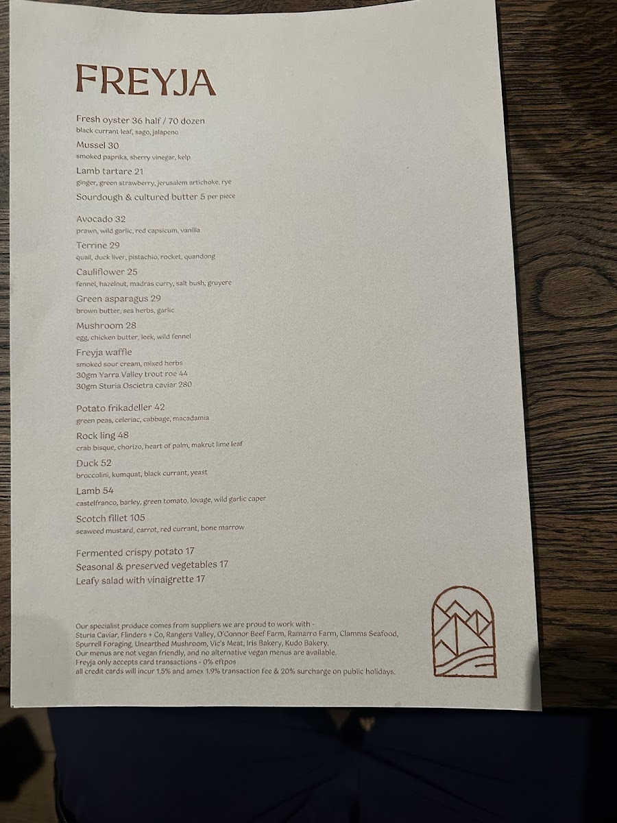 Menu - Freyja photo 8